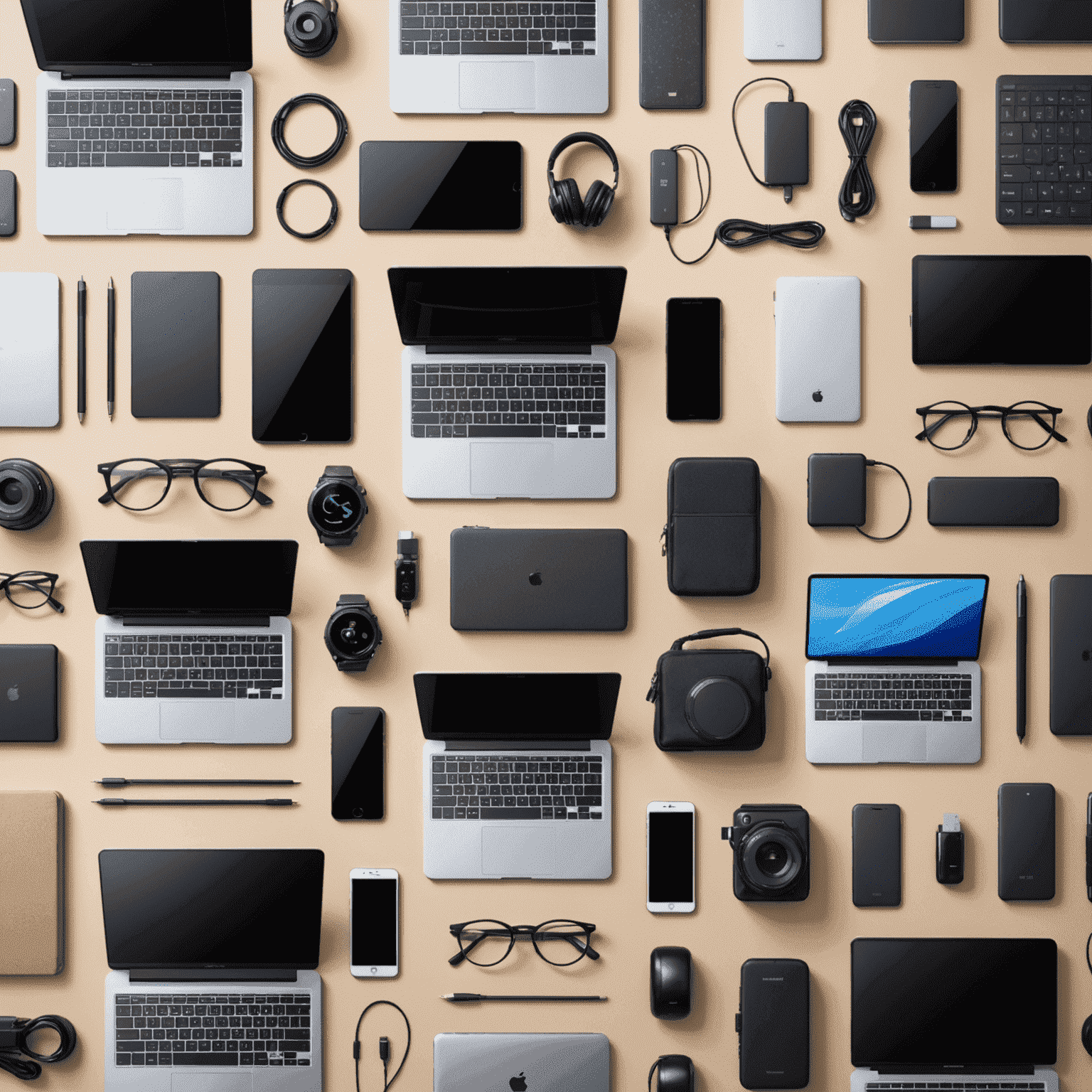 Collage of various top-rated products including laptops, smartphones, and other electronics arranged in a grid layout